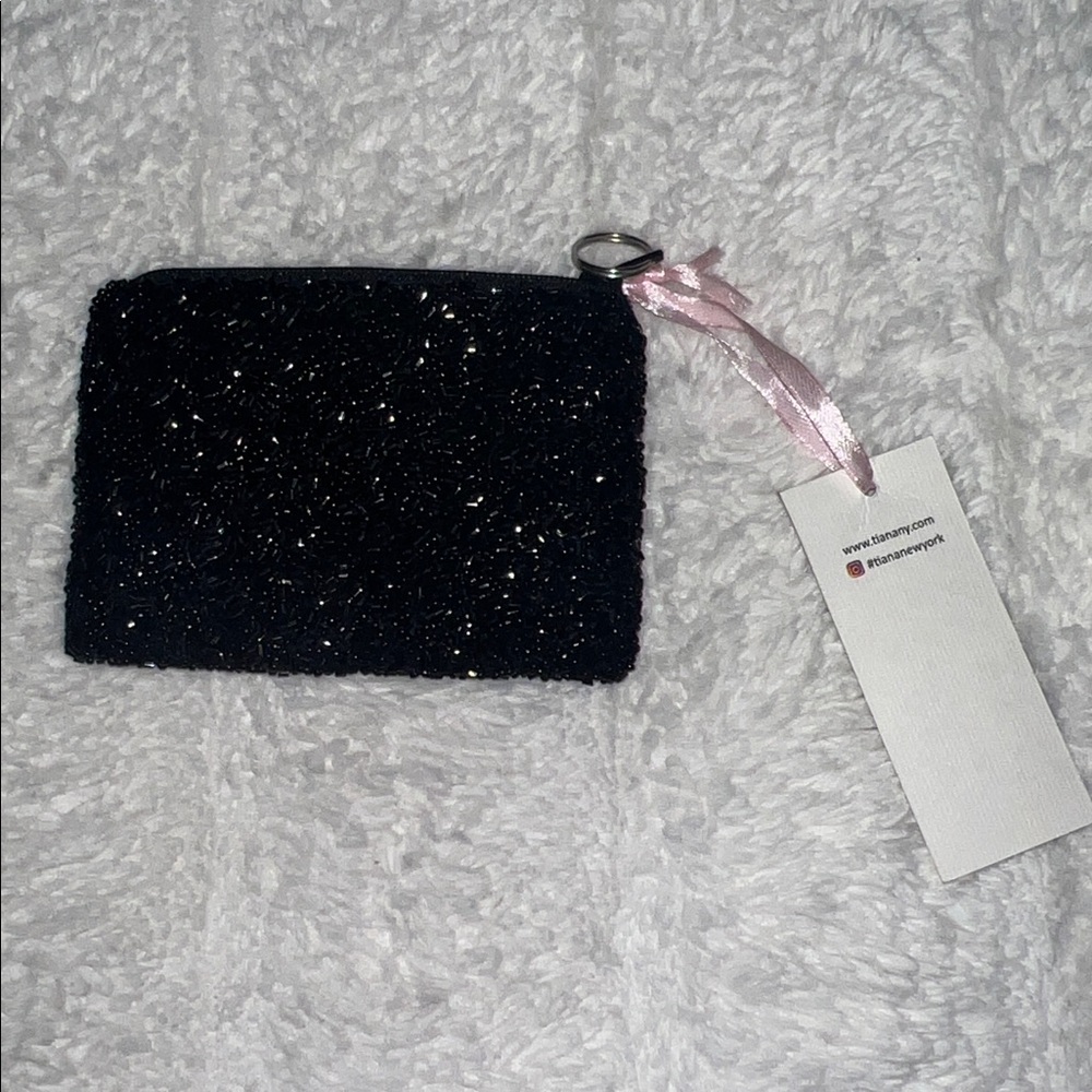NWT ‘Badass’ Beaded Zippered Keychain Pouch - Picture 2 of 5